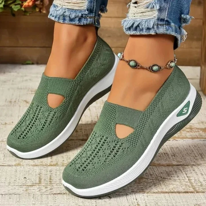 Women's Sneakers Breathable Mesh Slip-On Cushioned Insole