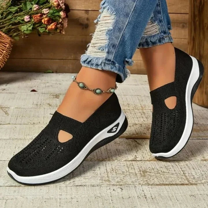 Women's Sneakers Breathable Mesh Slip-On Cushioned Insole