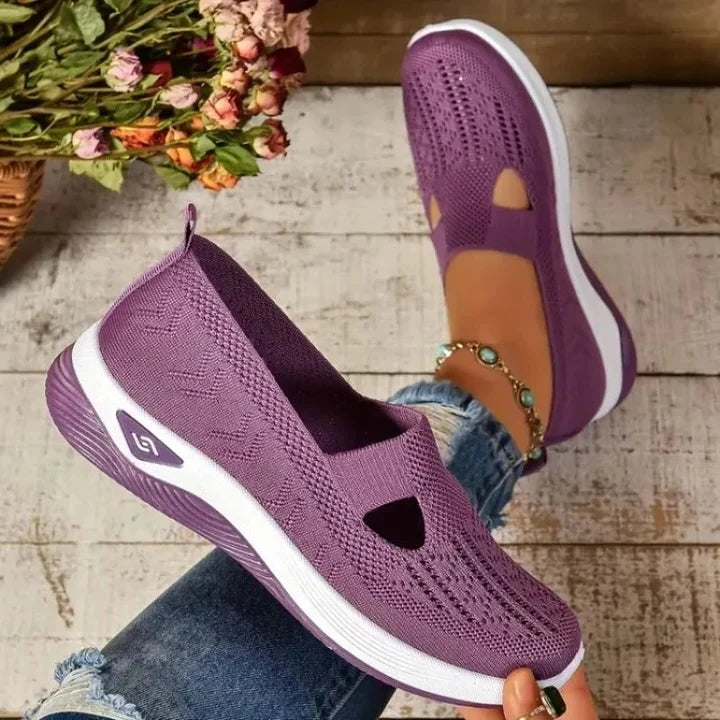 Women's Sneakers Breathable Mesh Slip-On Cushioned Insole