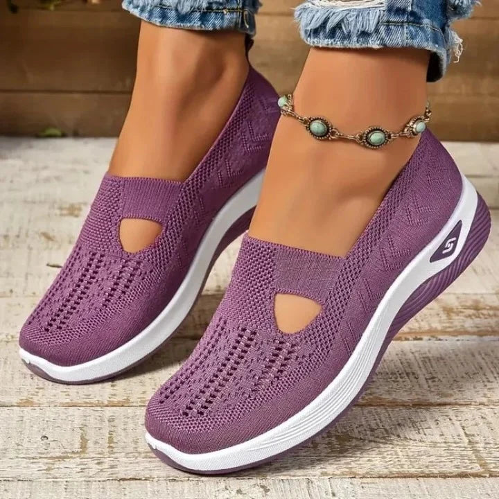 Women's Sneakers Breathable Mesh Slip-On Cushioned Insole