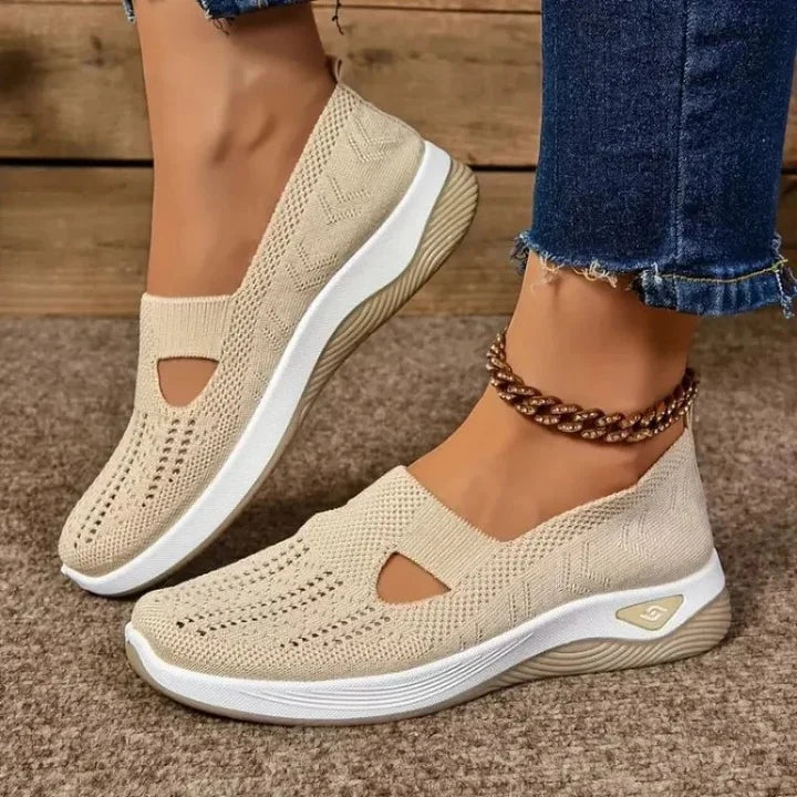 Women's Sneakers Breathable Mesh Slip-On Cushioned Insole