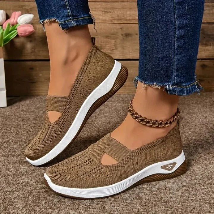 Women's Sneakers Breathable Mesh Slip-On Cushioned Insole