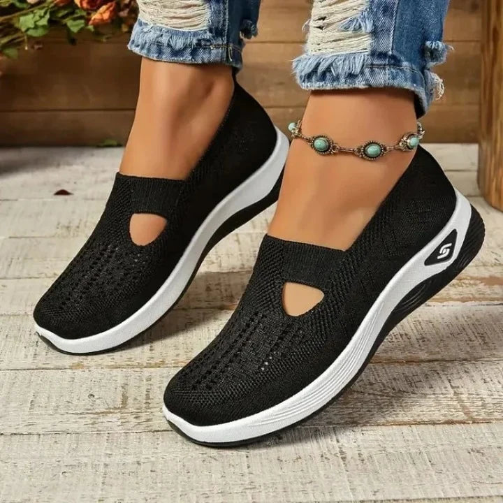 Women's Sneakers Breathable Mesh Slip-On Cushioned Insole