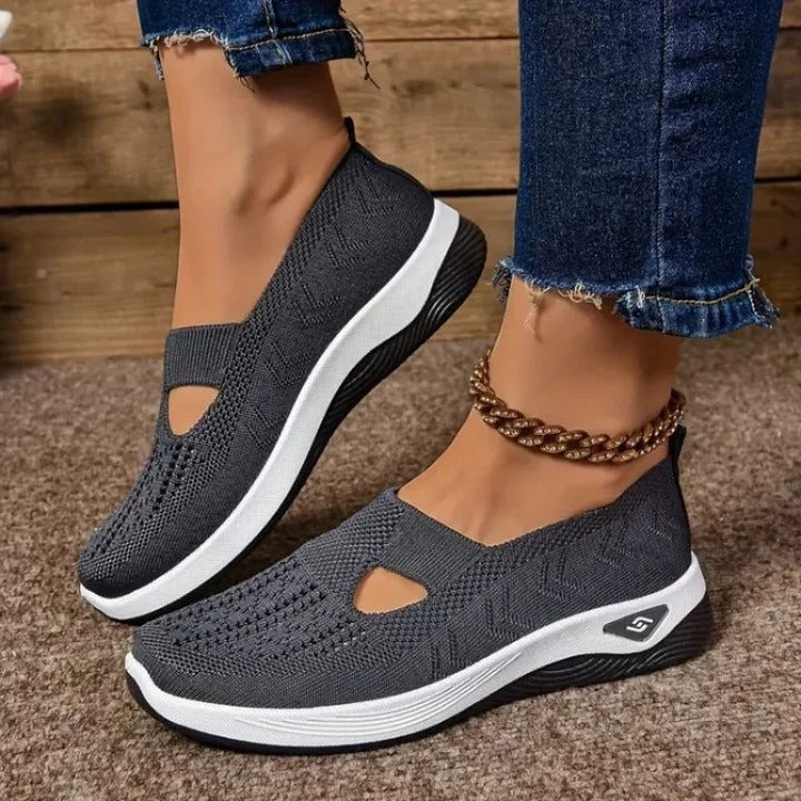 Women's Sneakers Breathable Mesh Slip-On Cushioned Insole