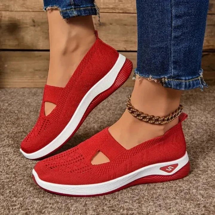 Women's Sneakers Breathable Mesh Slip-On Cushioned Insole