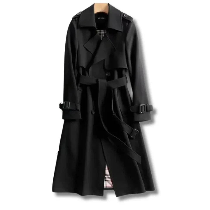 Women's Trench Coat Water-Repellent Belted Adjustable Waist & Cuffs