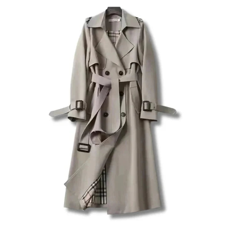 Women's Trench Coat Water-Repellent Belted Adjustable Waist & Cuffs