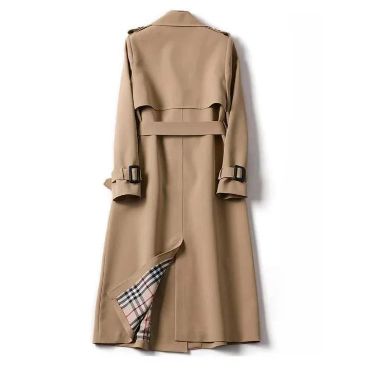 Women's Trench Coat Water-Repellent Belted Adjustable Waist & Cuffs