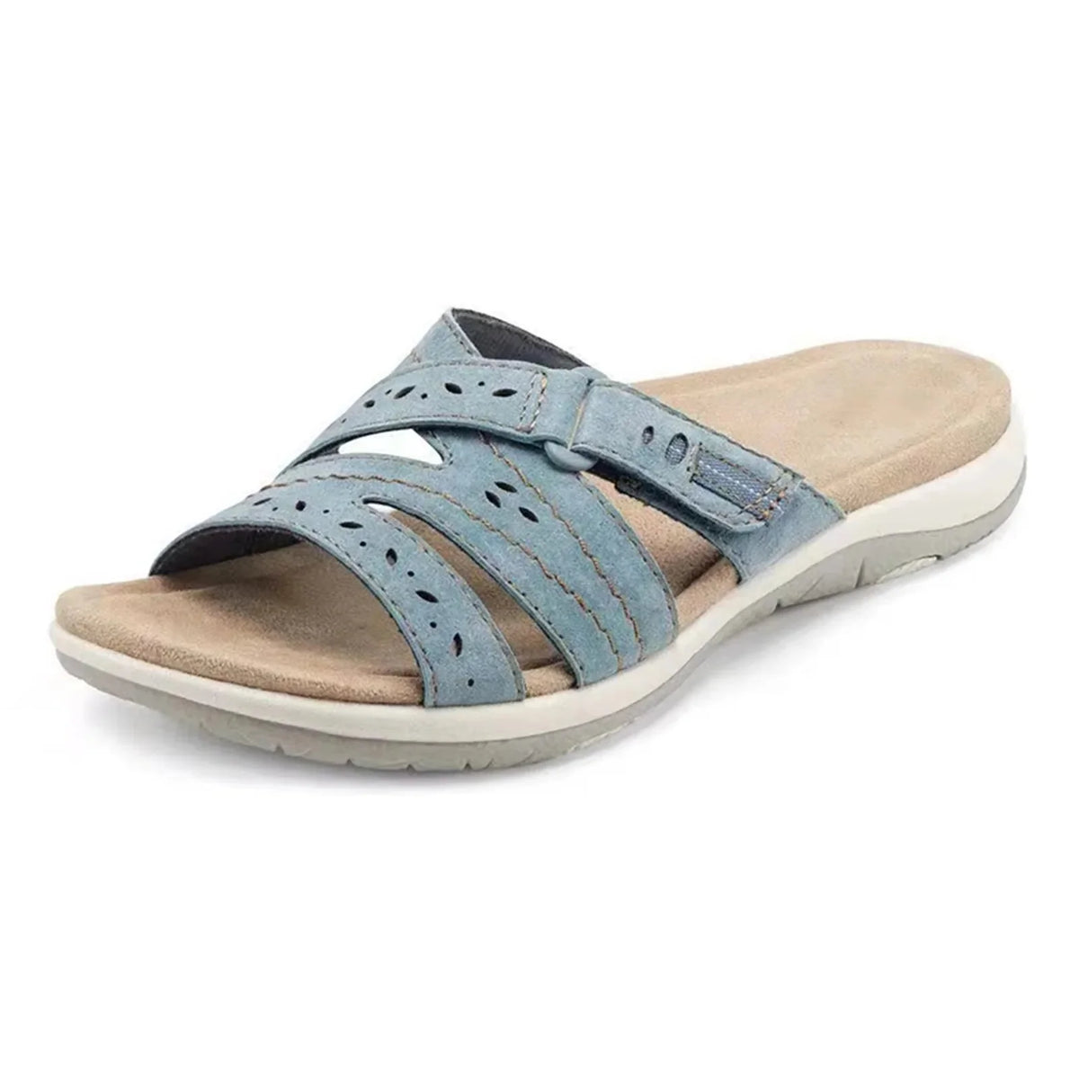 Women's Walking Sandals Breathable Hollow-Out Cushioned Insole Adjustable Strap