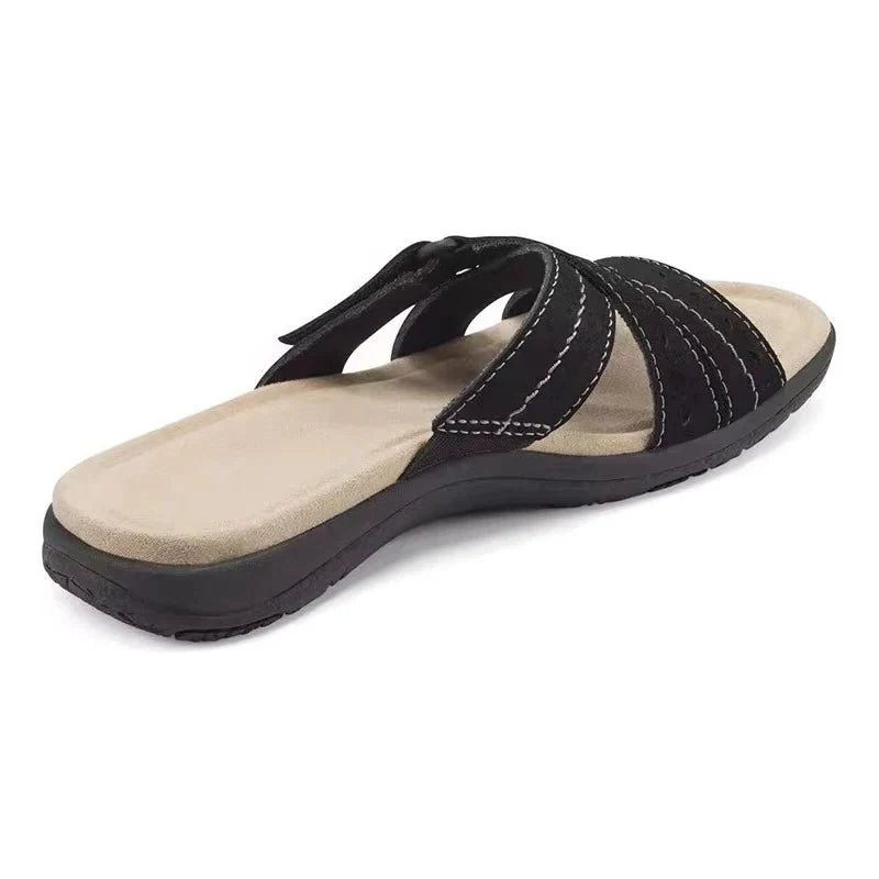 Women's Walking Sandals Breathable Hollow-Out Cushioned Insole Adjustable Strap