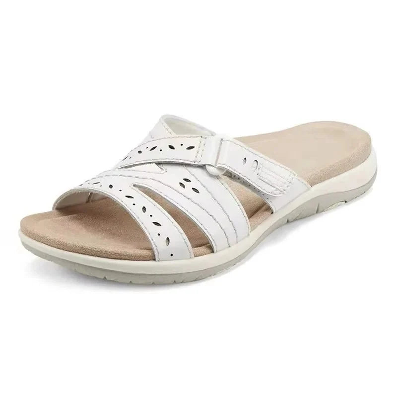 Women's Walking Sandals Breathable Hollow-Out Cushioned Insole Adjustable Strap
