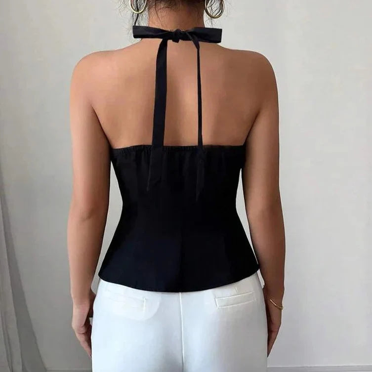 Womens Tailored Vest Plunging V-Neck Waist-Cinching Wrinkle-Resistant