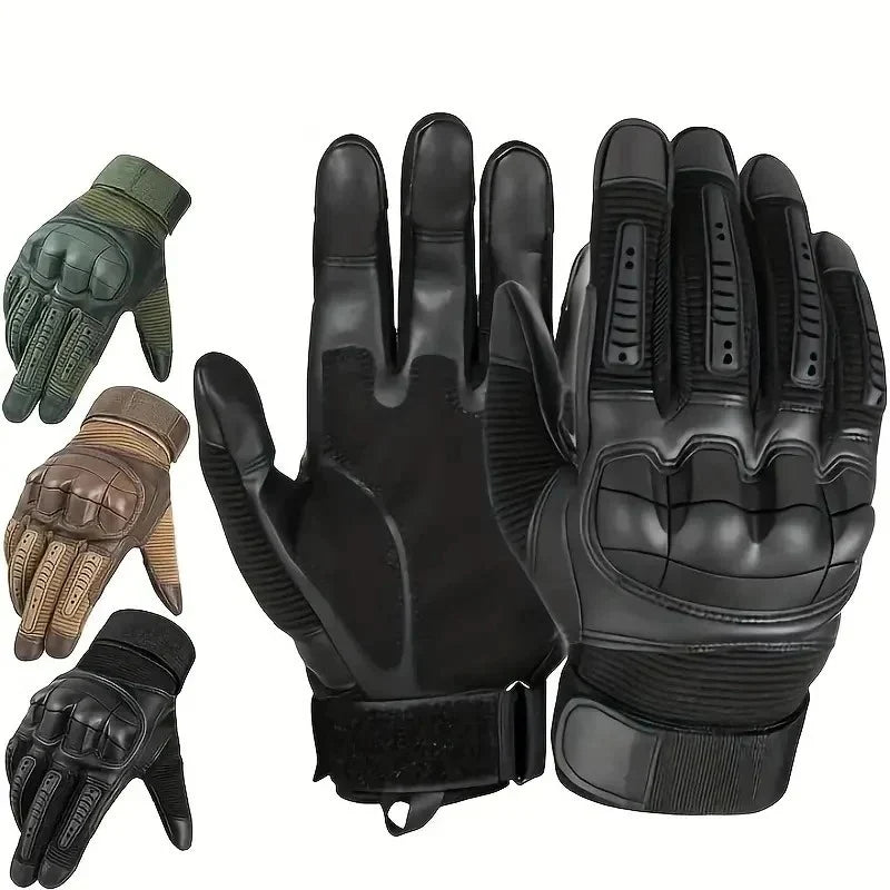 Work Gloves Reinforced Knuckle Impact Protection Adjustable Cuff