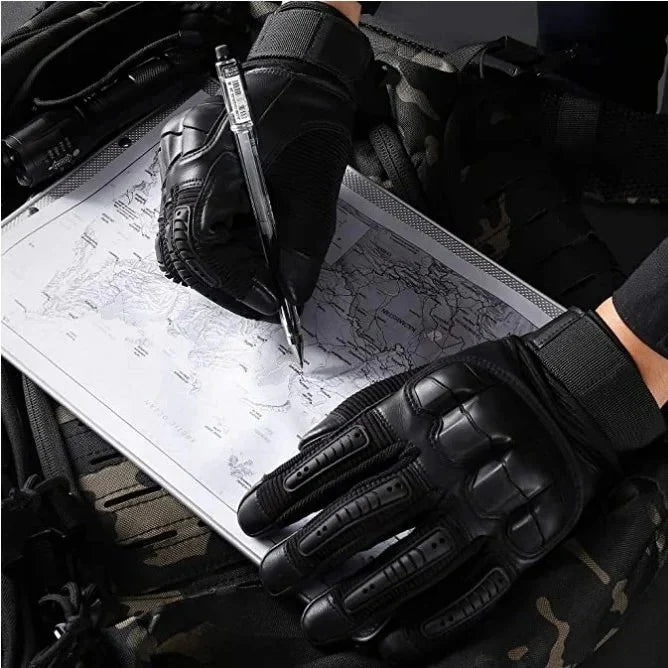 Work Gloves Reinforced Knuckle Impact Protection Adjustable Cuff