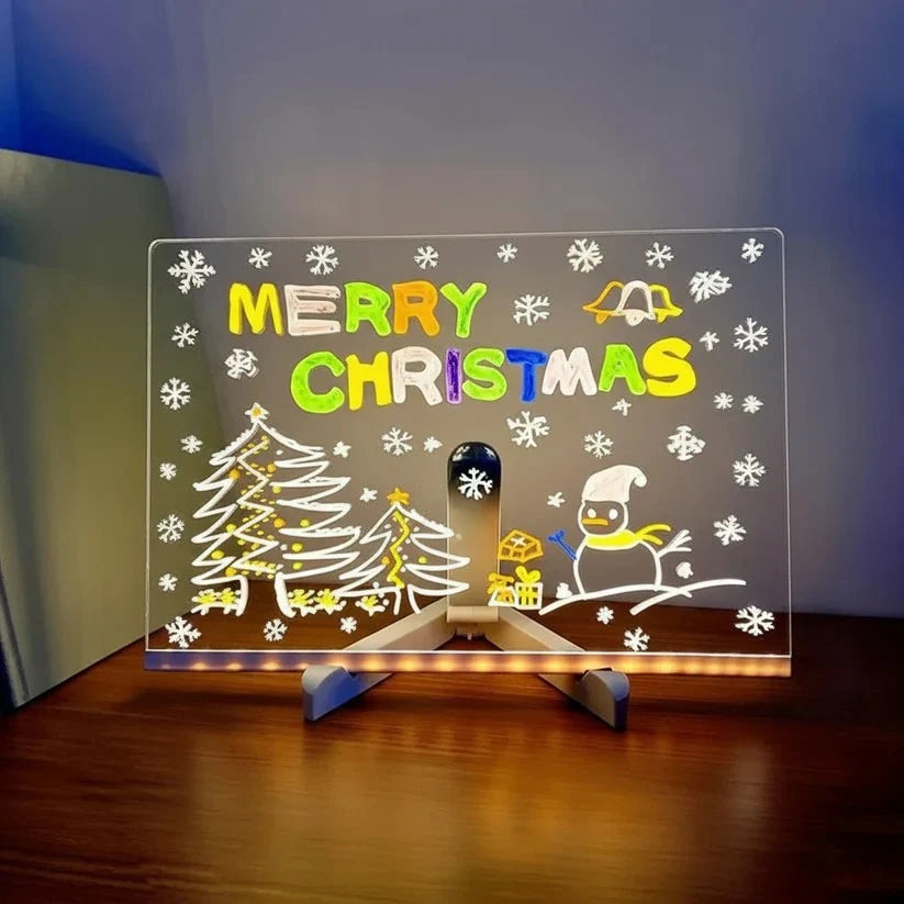 Writing Board LED USB Powered Includes 7 Markers & Cloth