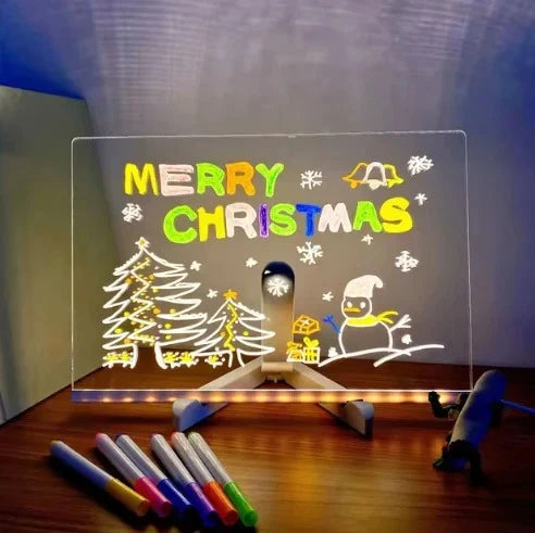 Writing Board LED USB Powered Includes 7 Markers & Cloth