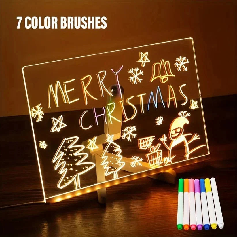 Writing Board LED USB Powered Includes 7 Markers & Cloth